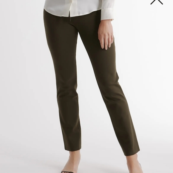 Club Monaco Pants - Club Monaco Ankle Crop Dress Pant Olive Green